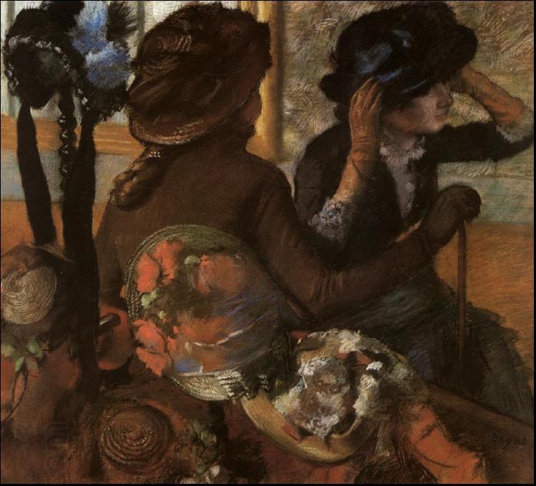 Edgar Degas At the Milliner's oil painting picture